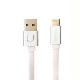 USAMS白色充電器與數(shù)據(jù)線(xiàn) 兼容多款蘋(píng)果設(shè)備的充電解決方案